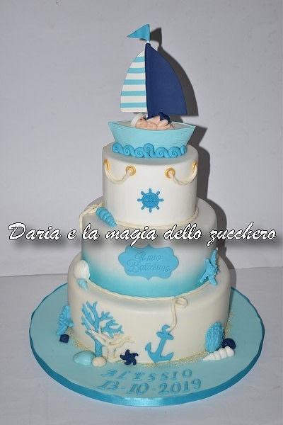 Baby Sailor christening cake - Cake by Daria Albanese