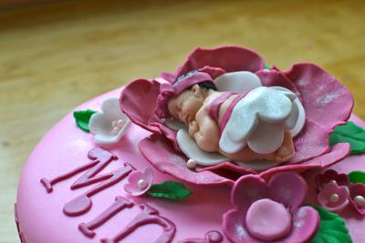 Pink Petal Baby Cake - Cake by CrystalMemories