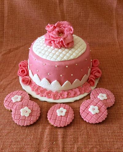 Pink cake and cookies - Cake by Dora Th.