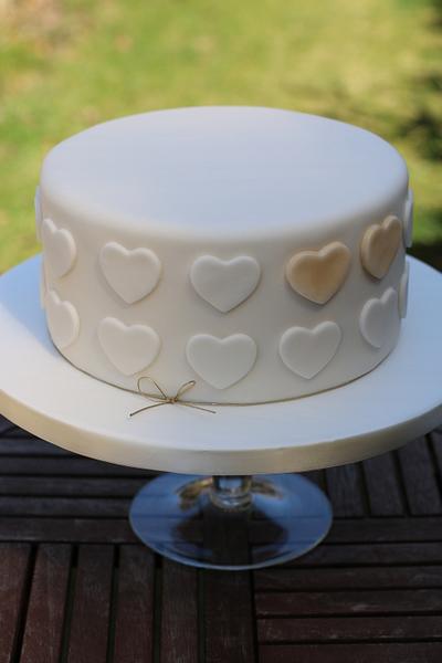 hearts wedding cake :  - Cake by Lucya 