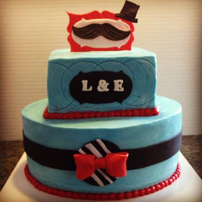 Mustache cake - Cake by Charise Viccarone~ The Flour Bouquet Co.