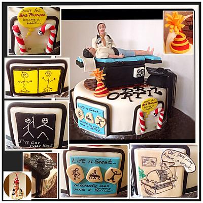 Chiropractic theme cake - Cake by Alberto and Gigi's cakes