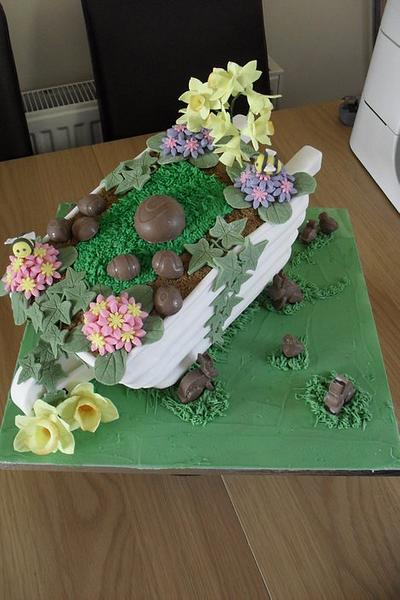 Easter wheelbarrow - Cake by David Mason