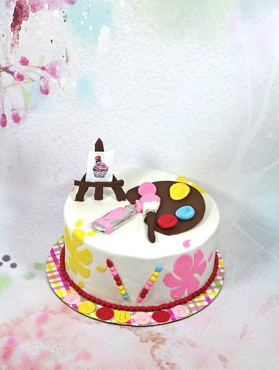 Painting party cake - Cake by soods