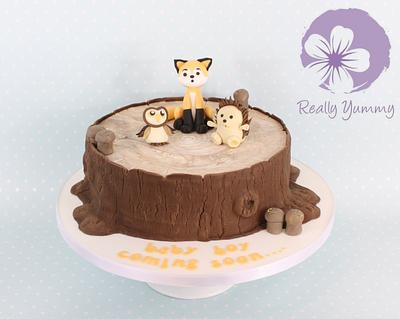 Woodland baby shower cake - Cake by Really Yummy