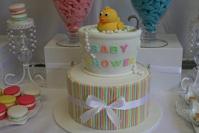Rubber Ducky baby shower cake - Cake by rscar13