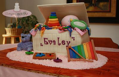 Happy 1st Birthday Evaley! - Cake by Centerpiece Cakes By Steph