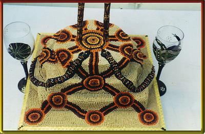 Aboriginal Wedding Cake - Cake by Couture Cakes by Novy