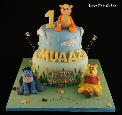 Winnie the Pooh 1st Birthday Cake  - Cake by LoveZeeCakes