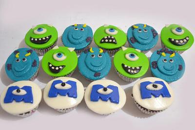 Monsters Inc., cupcakes , Monsters Inc. theme - Cake by SWEET CONFECTIONS BY QUEENIE
