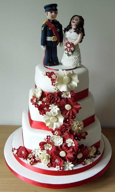 Fantasy flower wedding cake - Cake by Dawn