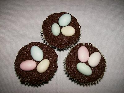 Easter Cupcakes - Nest Themed - Cake by Sarah