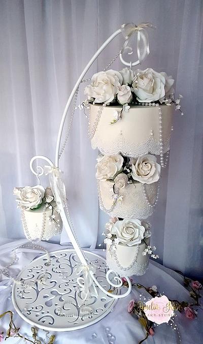 Simplicity - hanging chandelier cake - Cake by Amelia Rose Cake Studio