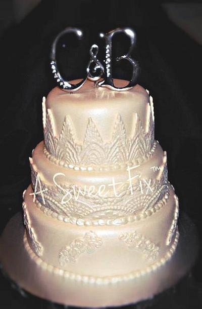 Lace Wedding Cake - Cake by Heather Nicole Chitty