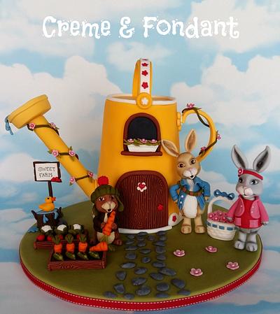 Peter Rabbit Cake  - Cake by Creme & Fondant