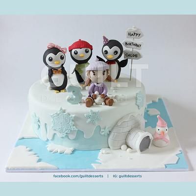 Birthday with the Penguins - Cake by Guilt Desserts