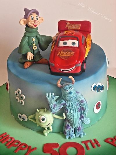 Cars, Dopey and Monster inc - Cake by Ellie @ Ellie's Elegant Cakery