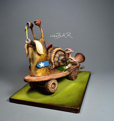 Czecho - Slovak 3D collaboration - Captain "Snail" America :) - Cake by cakeBAR