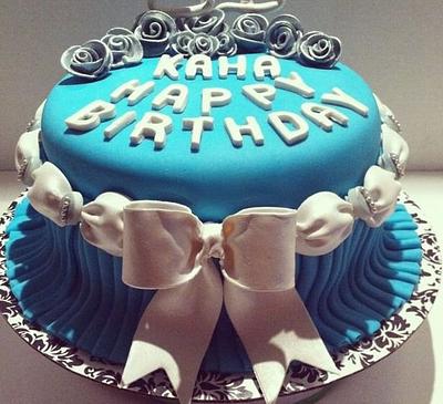 Tiffany Inspired 21st Birthday Cake - Cake by DeliciousCreations