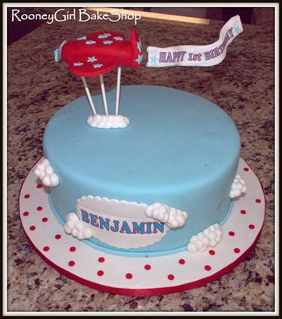 Toy Airplane Baby's 1st Birthday Cake - Cake by Maria @ RooneyGirl BakeShop