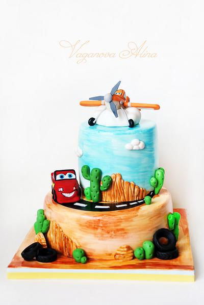 Cars and Planes cake - Cake by Alina Vaganova