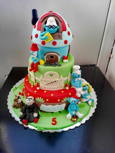Smurfs cake - Cake by Danito1988