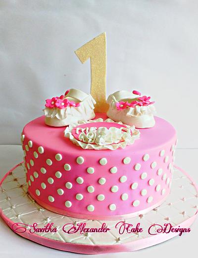 Baby pink birthday cake - Cake by Savitha Alexander
