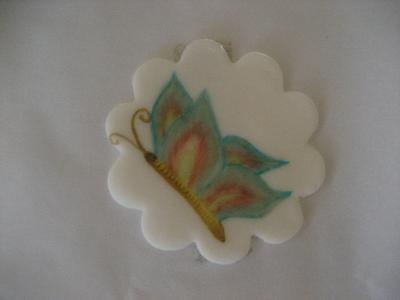 handpainted cupcake toppers.... - Cake by sonila