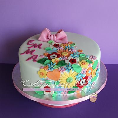 Spring Flower cake - Cake by Eliana Cardone - Cartoon Cake Village