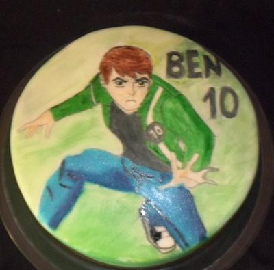handpainted Ben10 birthday cake - Cake by Eleni Orfanidou 