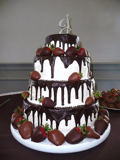 Chocolate & Strawberries - Cake by Marcia Hardaker