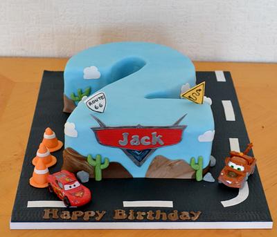Disney Cars Number 2 - Cake by Jade Patching