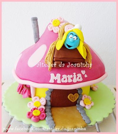 Smurfina's little house  - Cake by Joana Guerreiro