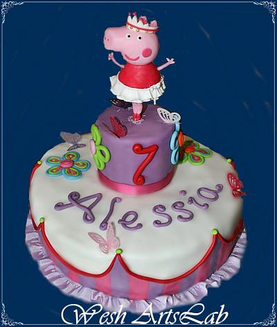 Peppa Pig Ballet Cake  - Cake by Wesh ArtsLab