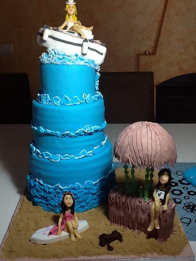 Beach and boat!! - Cake by Cinta Barrera