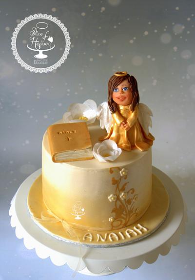 Ivory&Gold Christening Cake - Cake by Slice of Heaven By Geethu