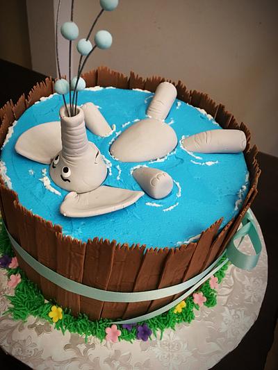 Swimming Elephant  - Cake by Tiffany Crawford