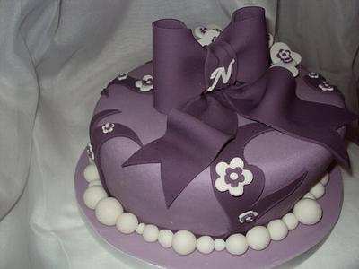 Purple Whimsical Cake - Cake by Christine