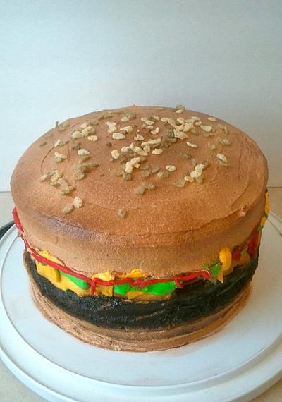 Cheeseburger Cake - Cake by Mimi's Sweet Shoppe Amanda Burgess