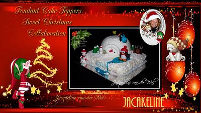 Fondant Cake Topper Sweet Christmas Collaboration Penquins Iglo - Cake by Jacqueline