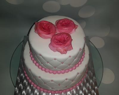 Wedding cake. - Cake by Pluympjescake