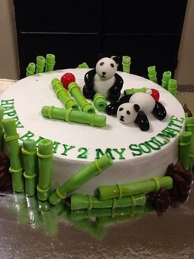 Panda's and bamboos  - Cake by Orangeoven by Infinitea 
