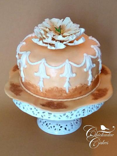peony cake - Cake by Chickadee Cakes - Sara