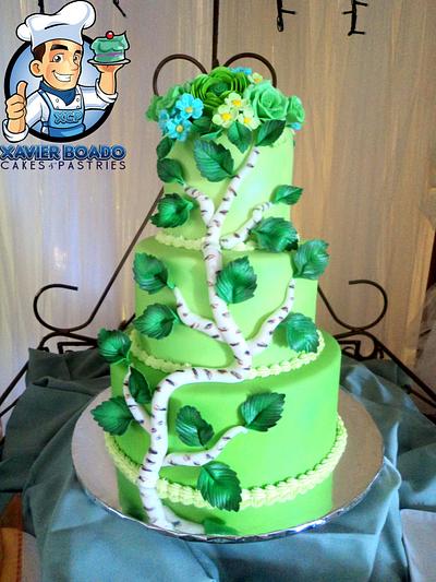 flourishing Green wedcake - Cake by Xavier Boado
