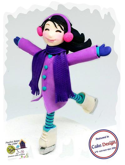Violet Ice Skater From Frostington! - Cake by Pauline Soo (Polly) - Pauline Bakes The Cake!