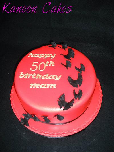 Butterfly scaling 50th birthday cake - Cake by Shalona Kaneen
