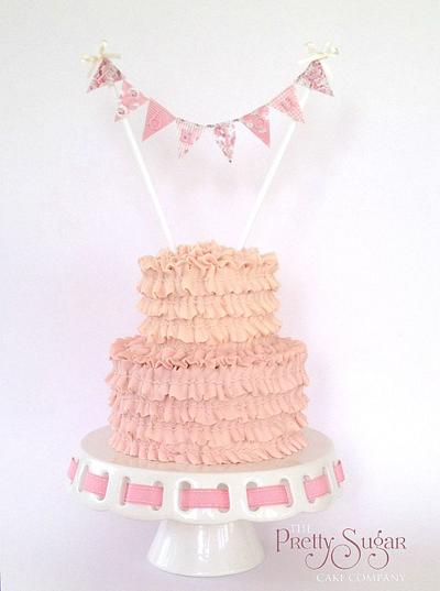 Pretty pink ruffles - Cake by The pretty sugar cake company