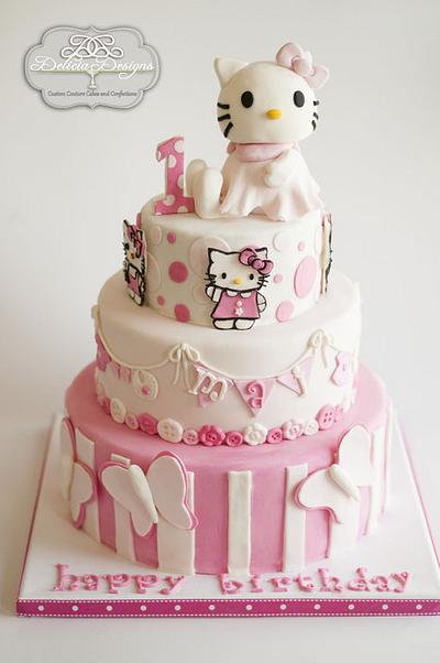 Hello Kitty 1st Birthday - Cake by Delicia Designs