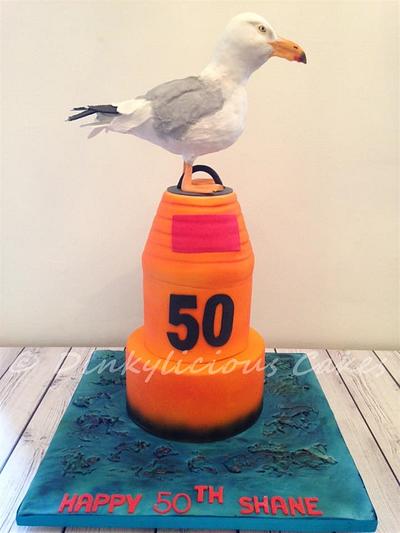 seagull/ lifebuoy cake  - Cake by Dinkylicious Cakes