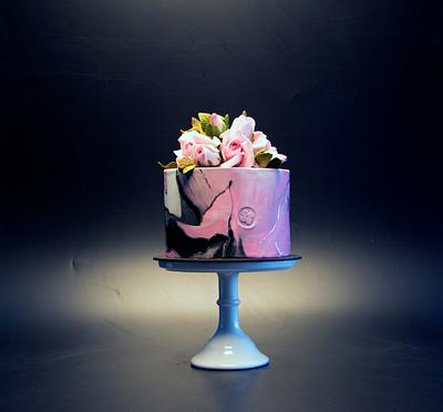 Marble Roses  - Cake by Le RoRo Cakes